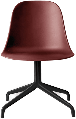 Audo Copenhagen Harbour Swivel Side Chair Burned Red