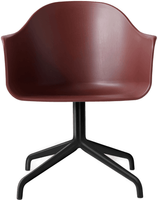 Audo Copenhagen Harbour Swivel Chair Burned Red