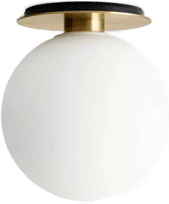 Audo TR Bulb LED-taklampe, messing/hvit