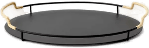 Audo Copenhagen Balcony serveringsbrett Ø 36,5 cm svart