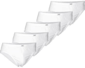 JBS 5P Organic Cotton Mini Slip Brief Hvit Small