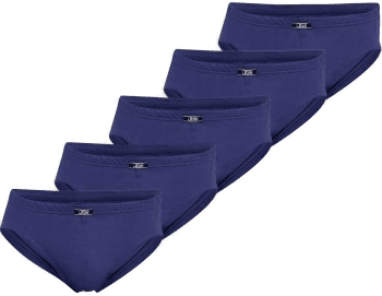 JBS 5P Organic Cotton Mini Slip Brief Blå Large