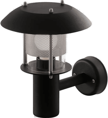 Solar Plus Væglampe Sort RAL 9005 E27