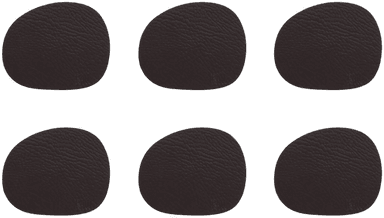 Aida Raw glassunderlag 6-stk. Brown buffalo