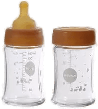 Hevea Baby Glasflaske Wide Neck 150 ml