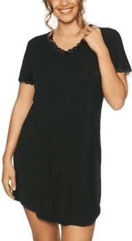 Lady Avenue Bamboo Nightdress Svart
