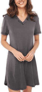 Lady Avenue Bamboo Nightdress Grå