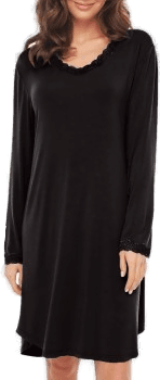 Lady Avenue Bamboo Nightdress Svart