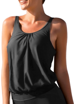 Wiki Loose Tankini Top Svart
