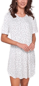 Lady Avenue Bamboo Dotted Nightdress Lavendel