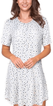 Lady Avenue Bamboo Dotted Nightdress Lysblå