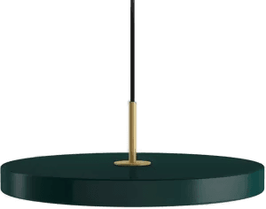 Umage Asteria Medium LED-hengelampe, grønn/messing