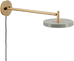 Umage Asteria Long LED-vegglampe, lysegrønn, 42 cm