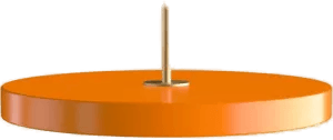 Umage Asteria Medium LED-hengelampe, oransje/messing