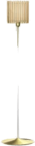 Umage Komorebi gulvlampe Square oak-Børstet messing