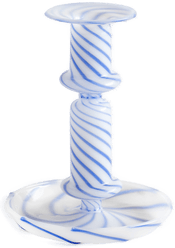 Hay Flare Stripe lysestake, medium, blå-hvit