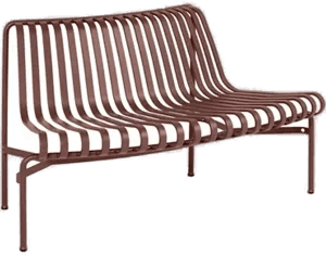 Hay Palissade Dining parkbenk Iron red