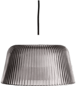 Hay Brim Pendant 245 Smoked Grey Glass