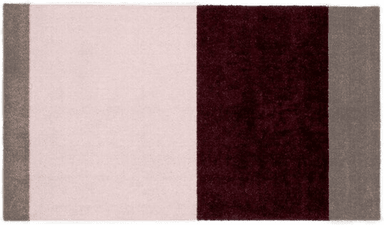 Tica Copenhagen Stripes gulvmatte 120x67 cm bordeaux/rose/sand