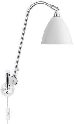 Gubi Bestlite BL6 vegglampe matt hvit-krom