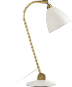 Gubi Bestlite BL2 Bordlampe Mässingbas Matt White