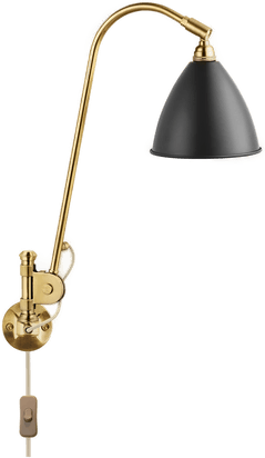 Gubi Bestlite BL6 vegglampe kullsort-messing