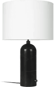 Gubi Gravity Table Lamp Large White/Black Marble