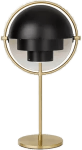 Gubi Multi-Lite bordlampe, messing/sort