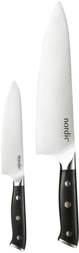 Nordic Chefs Kokkekniv 20 cm og Allroundkniv 14 cm