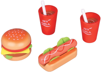 Small Wood Lunsj for to - Hamburger og Pølse