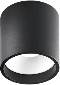 Lightpoint Solo 1 Round taklampe, svart/hvit, Ø 8 cm