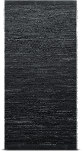 Rug Solid Leather gulvteppe 65x135 cm mørkegrå