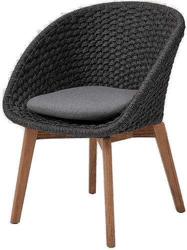 Caneline Peacock Karmstol Mørkegrå