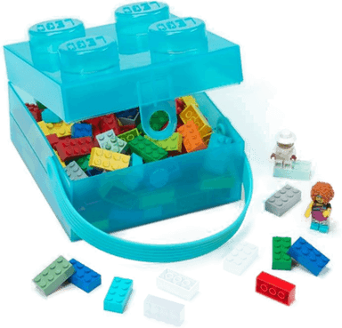 Lego Matboks Transparent Blå