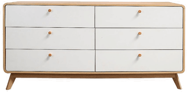 Loft24 Kommode Cassie 3+3 skuffer