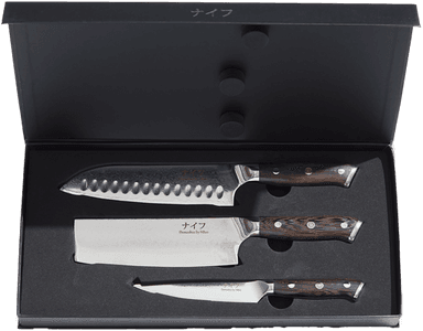 Hâws Wengé knivsett 3 deler