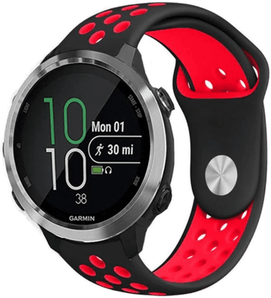 Incover Smartwatch Reim 20mm Silikon Svart/Rød