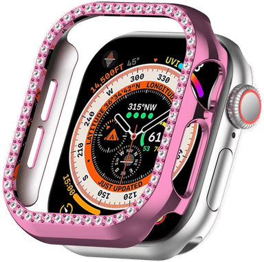 Incover Hard Plast Deksel til Apple Watch 42mm - Pink/Rhinsten
