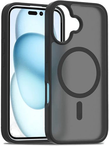 Eiderwood iPhone 16 Plus Deksel - Matt Hybrid - Svart/Gjennomsiktig