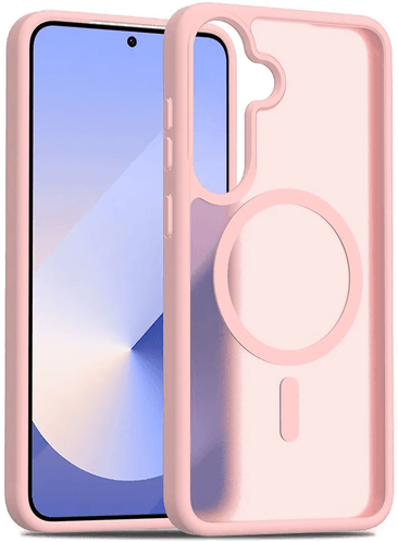 Eiderwood Matt Hybrid Deksel til Samsung Galaxy S24+/S25+ - Rosa/Gjennomsiktig