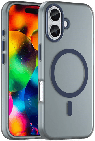 Eiderwood iPhone 17 Deksel - Matt Gjennomsiktig / Mørk Blå