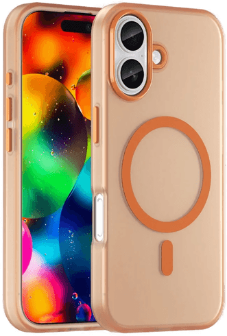 Eiderwood iPhone 17 Deksel – Matt Gjennomsiktig / Oransje