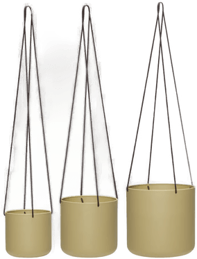 Hübsch Bloom hengepotter 3-pakning