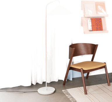 Hübsch Solid gulvlampe, hvit