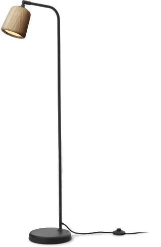 New Works gulvlampe Materiale, trefarget eik