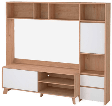 Tvilum TV-vegg Next med skyvedør og skuffer