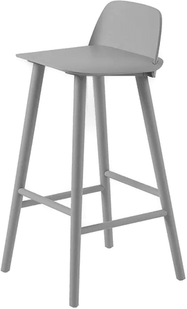 Muuto Nerd Bar Stool H:75cm Grå