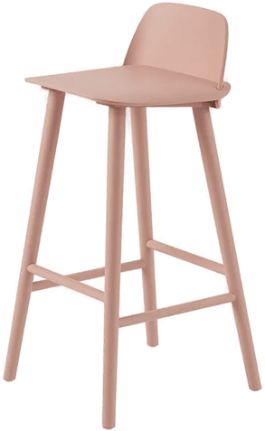 Muuto Nerd Bar Stool 75 cm Tan Rose