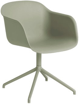 Muuto Fiber Armchair Swivel Base Dusty Green