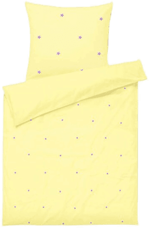 Juna Daisy sengetøy 70x100 cm gul